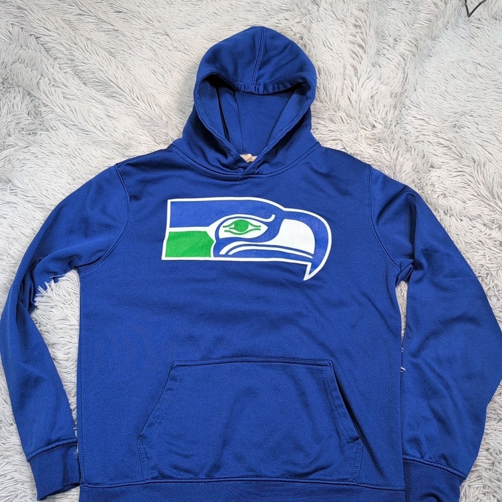 Seattle Seahawks‎ Sweatshirt Womens S Blue Hoodie NFL Football Comfort Pocket